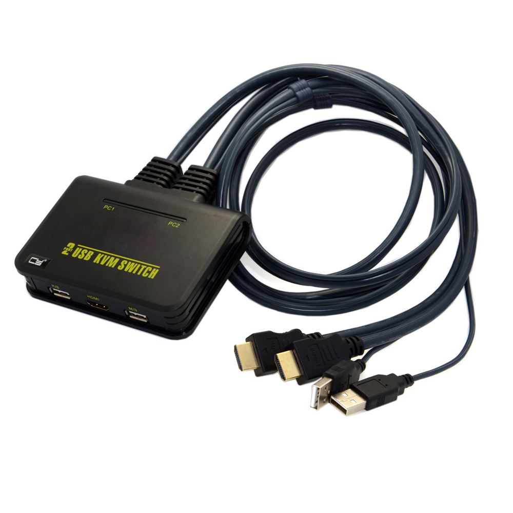 Dual Port USB 2.0 & HDMI 1.3 KVM Switcher Keyboard Mouse HDTV USB